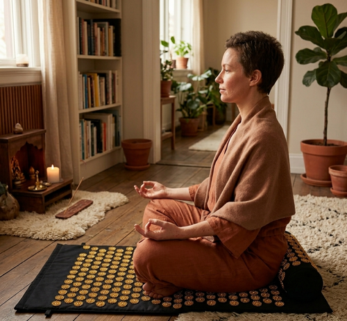 Tapis Acupression Set Complet Tapis + Coussin — Soulage Dos & Nuque Zenshii